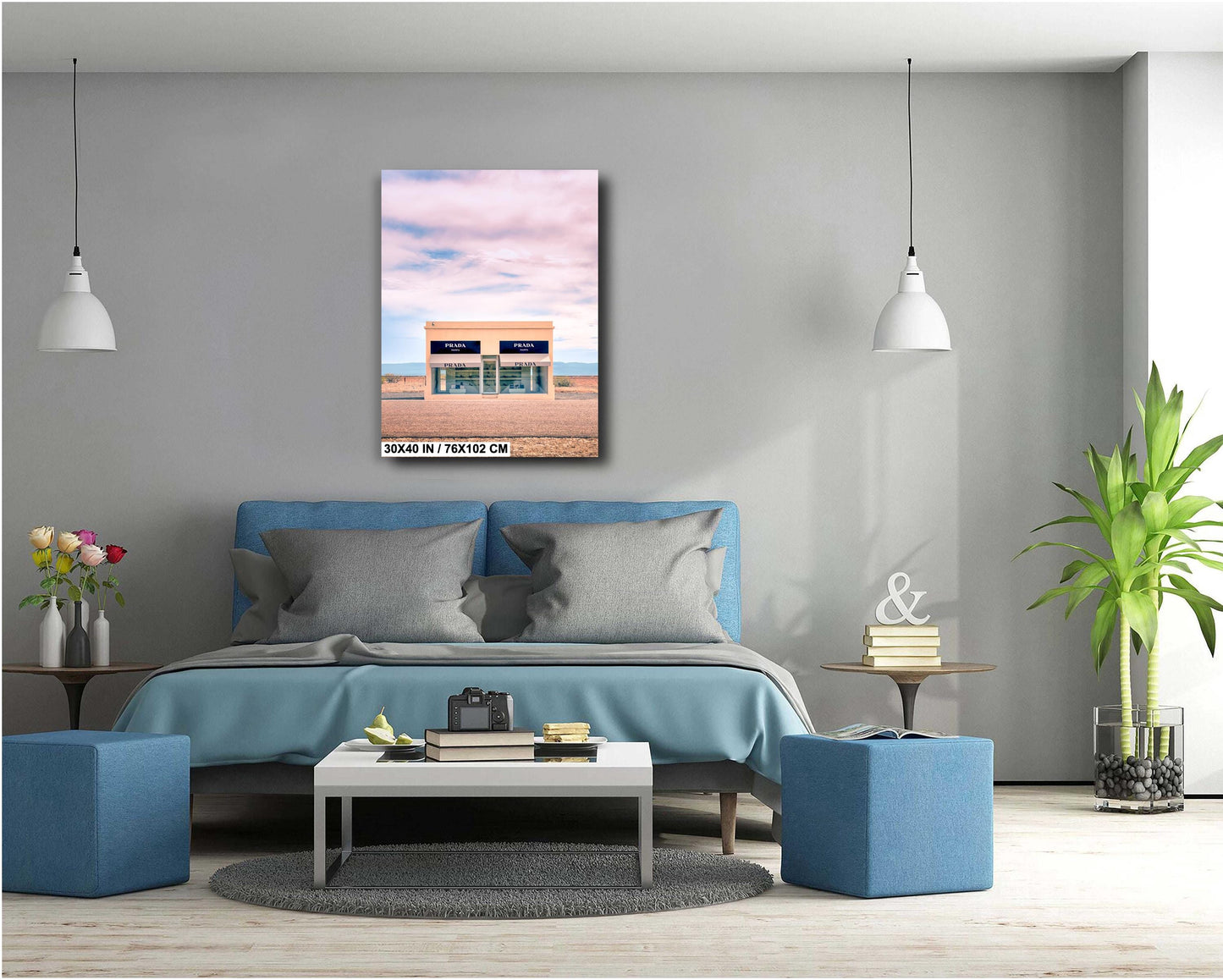 Marfa TX Boutique West Texas Cotton Candy Sky Art Print on Canvas, Paper, Acrylic or Metal, Unique Home Decor, Modern Wall Art