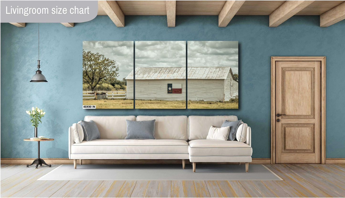 Rustic Wall Art - Texas Flag Barn Wall Art | Rustic Farmhouse Decor - Premium Photo Paper, Canvas, Acrylic & Metal Prints
