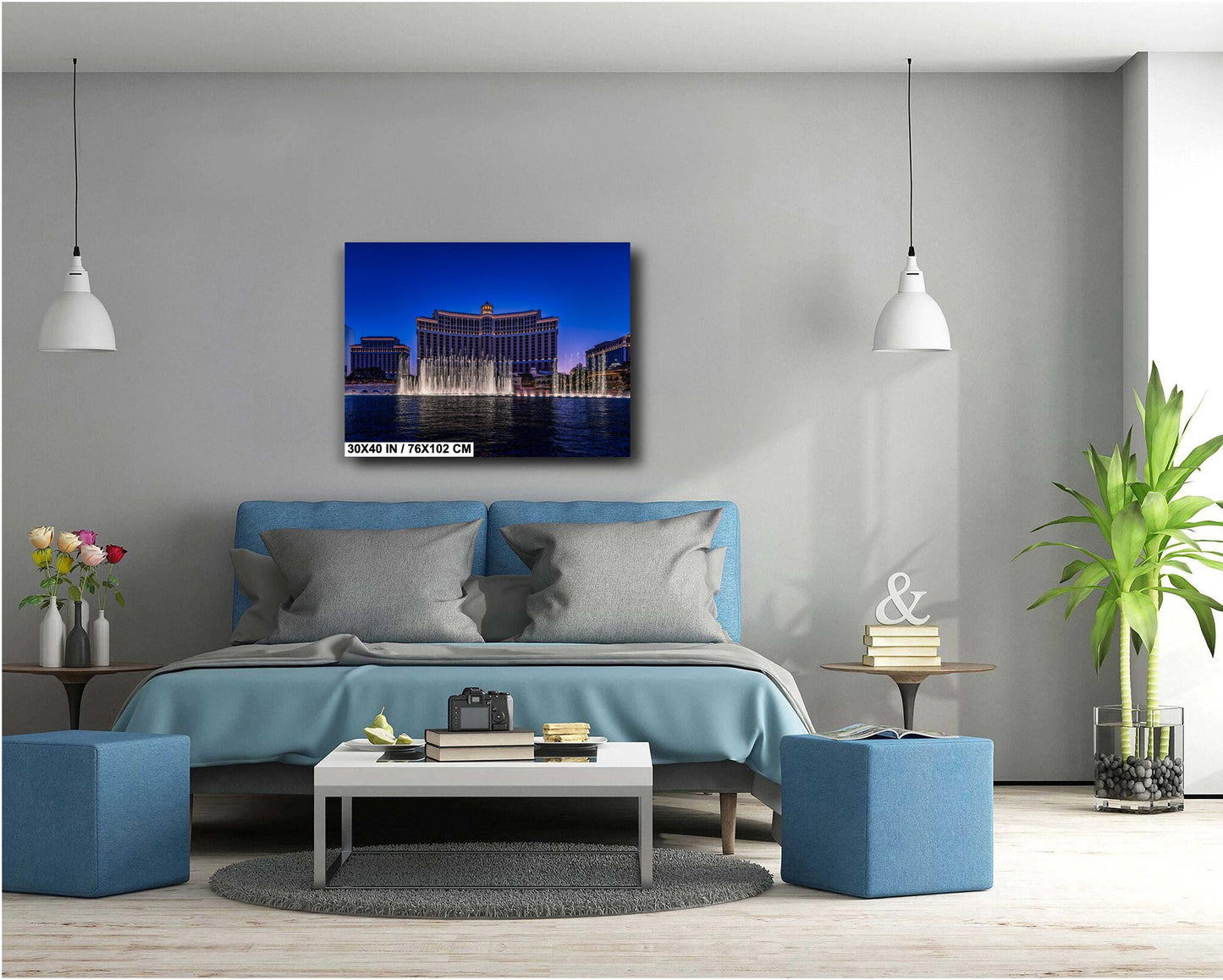 Las Vegas Bellagio Fountain Water Show Fine Art Photography on Premium Photo Paper, Canvas & Metal Decor
