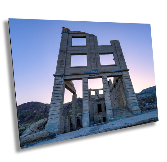 Nevada Gold Rush Sunset Photo | Rhyolite Ghost Town Wall Art | Rustic Western Decor for Home