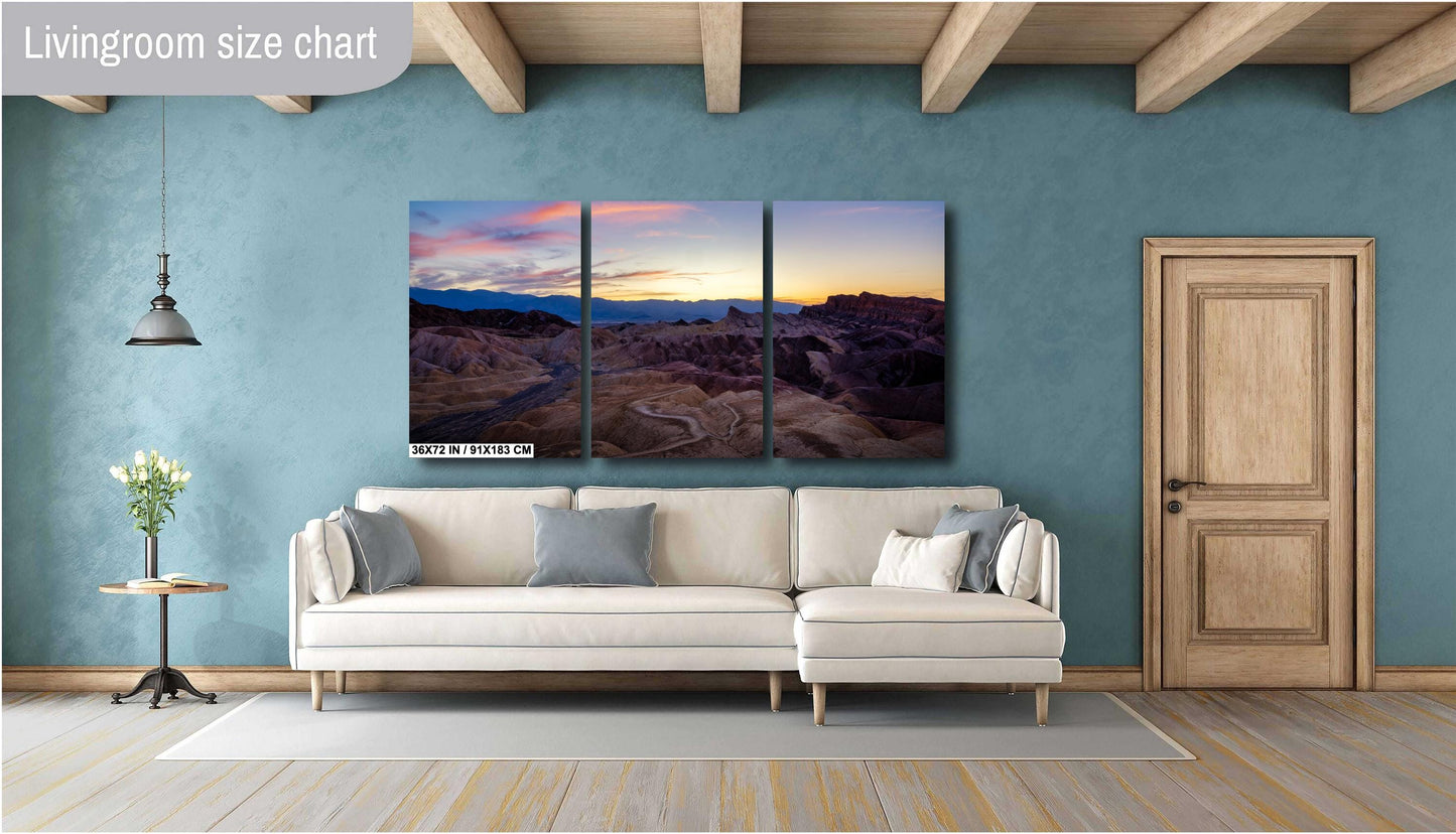 Zabriskie Point Death Valley Wall Art – California Desert Print, Southwest Landscape Nature Photography