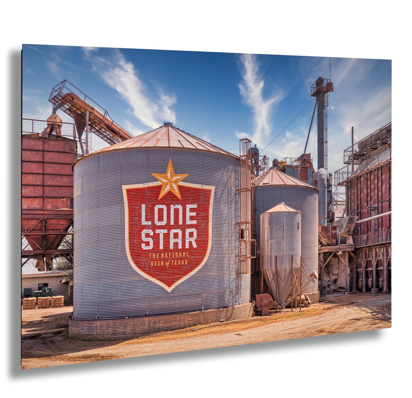 Texas Wall Art | Luckenbach Texas Lone Star Beer Poster on Premium Photo Paper & Ready-to-Hang Canvas, Acrylic, or Metal