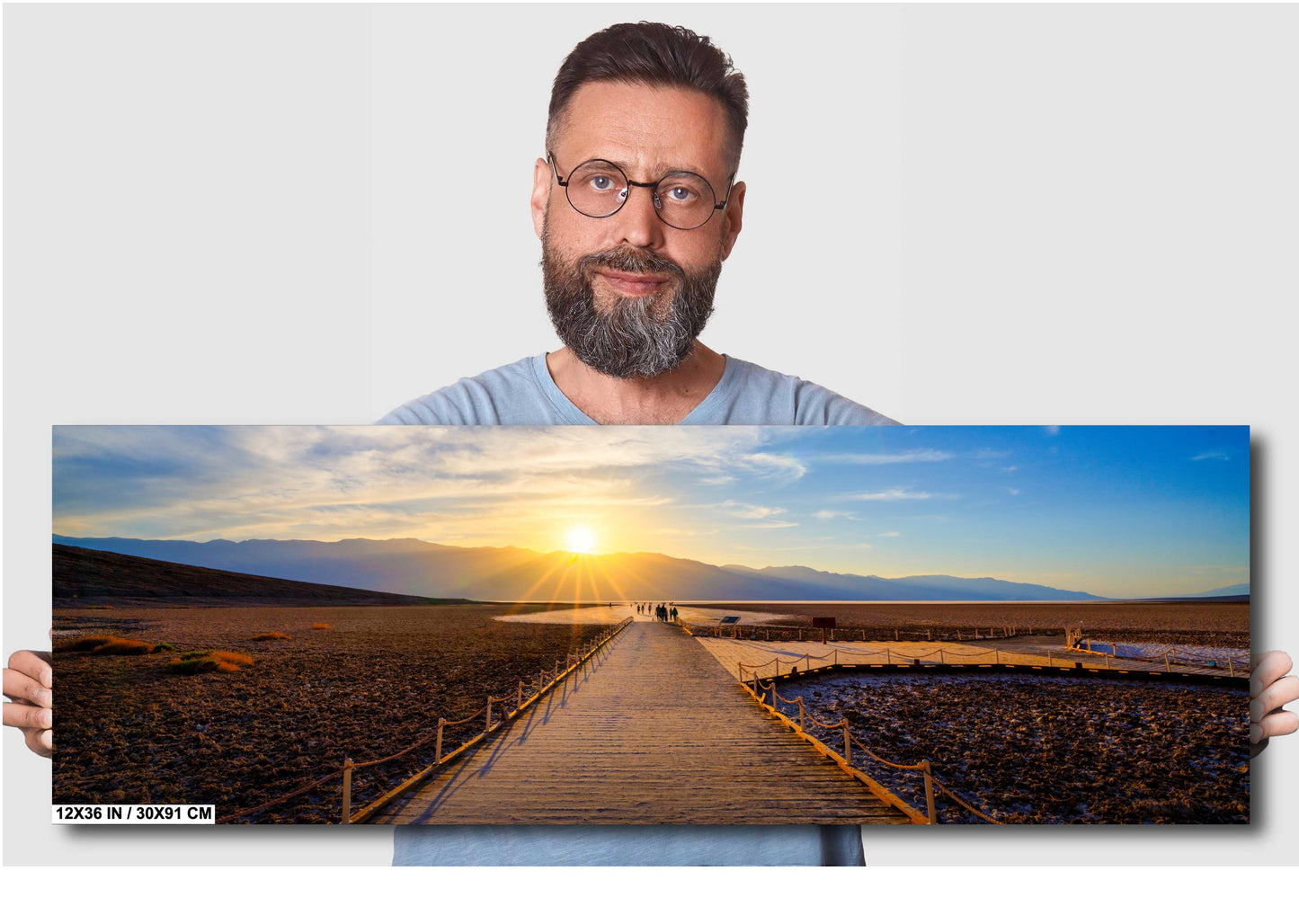 National Park Wall Art - Badwater Basin Death Valley Boardwalk Print, Modern Nature Photography, Premium Quality Home Decor