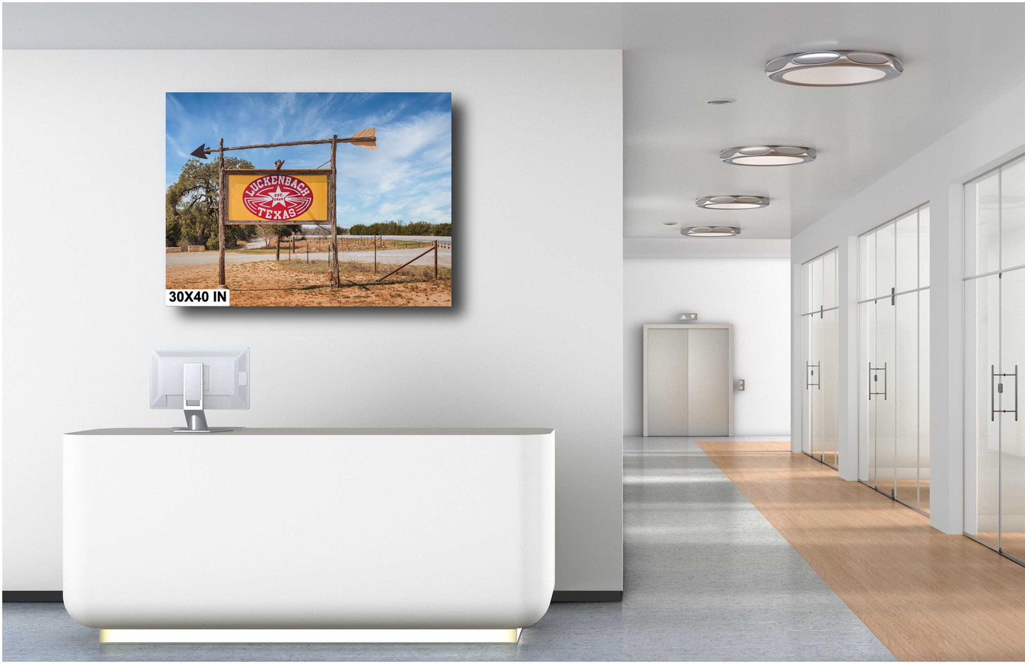Luckenbach Texas Road Sign - Texas Wall Art Prints on Premium Photo Paper, Canvas, Acrylic & Metal