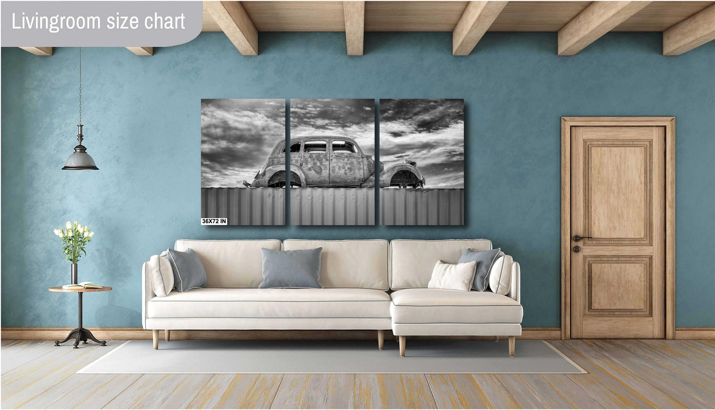 Vintage 1936 Business Sedan at a Junkyard in Yucca, Arizona: Fine Art Photography Print on Premium Photo Paper or Ready-to-Hang Canvas