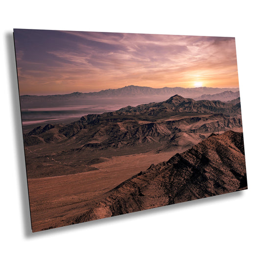 Las Vegas Desert Sunset Canvas Print: Southwest Mountain Landscape Wall Art for Home Decor, Large Format Photography