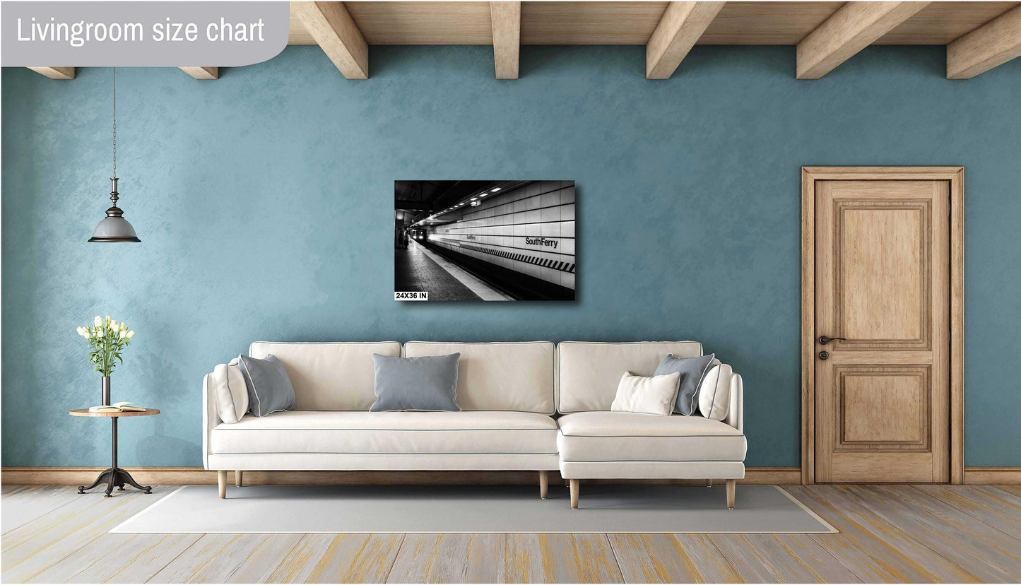 South Ferry NYC Subway Station Canvas Print: MTA Art, Manhattan, Staten Island Ferry & Battery Park Photo Decor