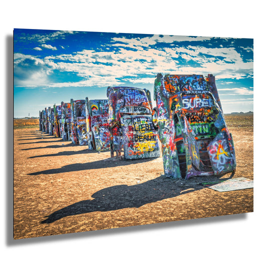 Cadillac Ranch Route 66 Print - Amarillo Texas Roadside Art for Travel Lovers, Home Decor & Gift Ideas on Canvas, Photo Paper or Metal