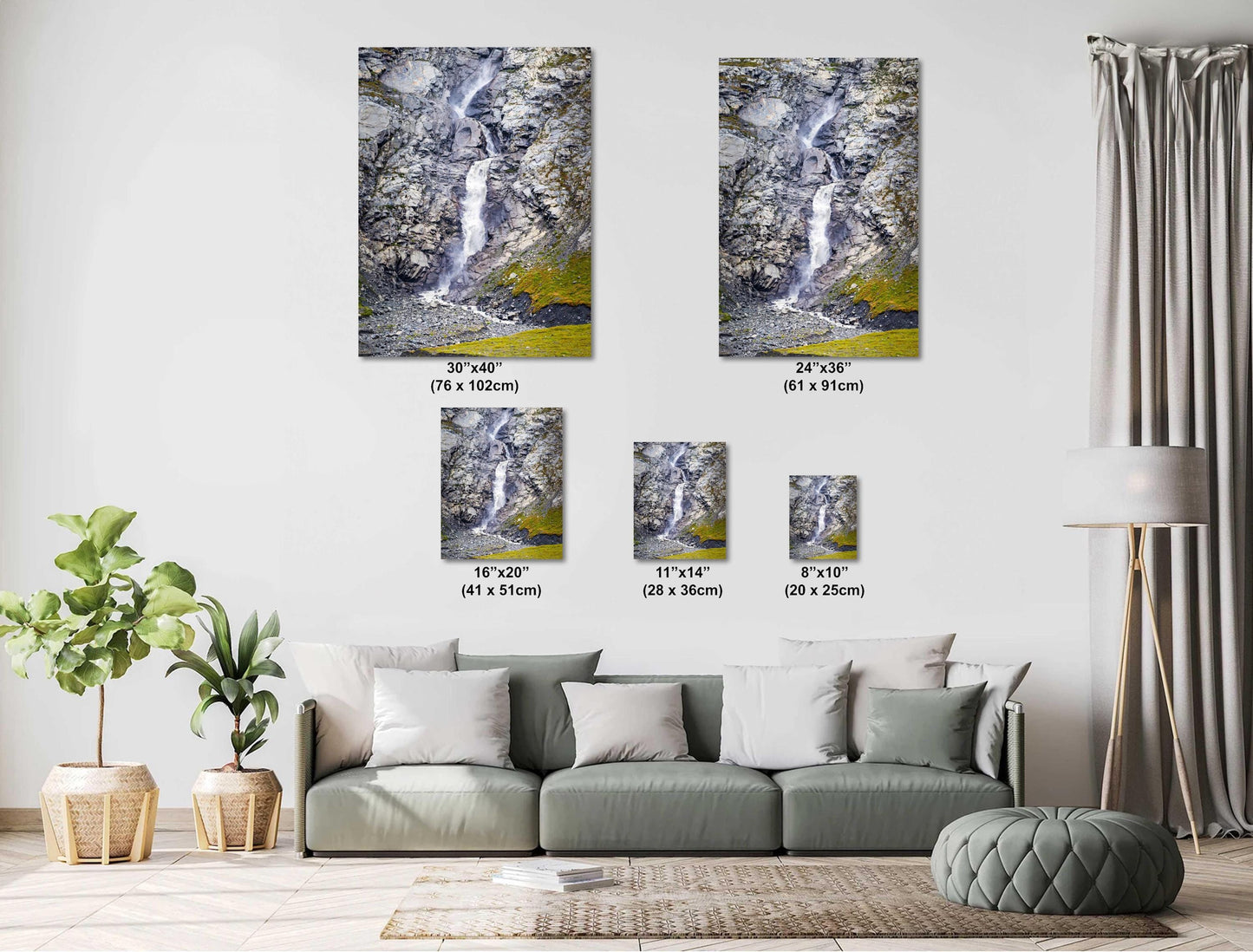 Alaska Cruise Photo - Glacier Bay National Park Waterfall on Premium Photo Paper, Canvas, Acrylic, or Metal Print
