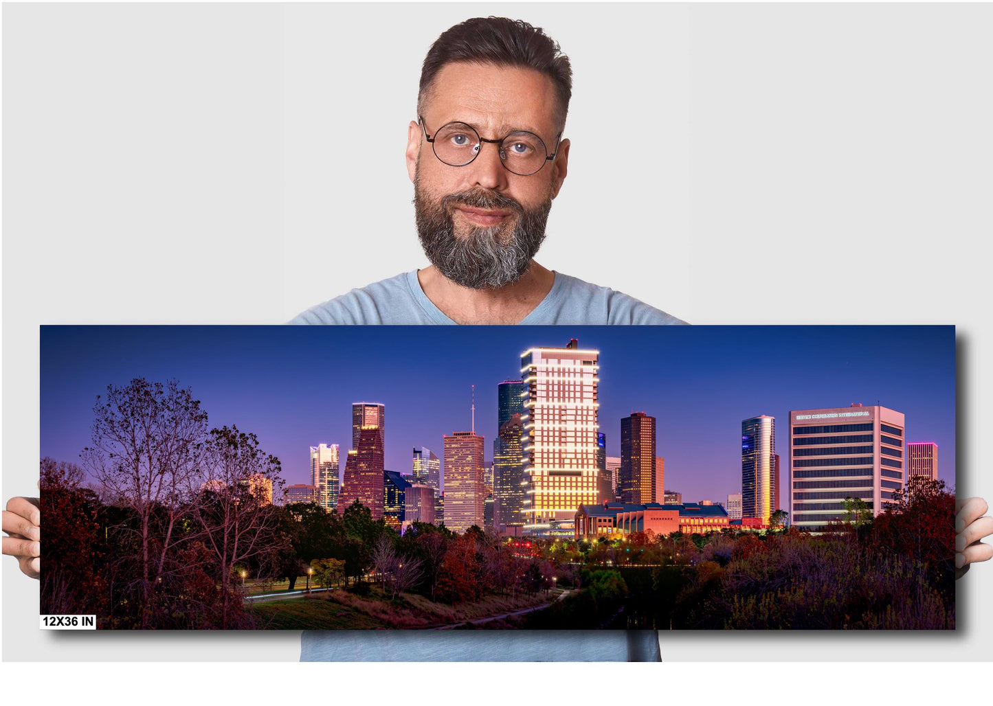 Houston Art - Skyline Wall Art - Stunning Photography from Buffalo Bayou, Ready-to-Hang Canvas, Acrylic & Metal Options, Perfect Home Decor