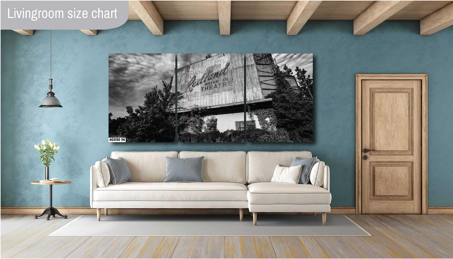 Redland Drive-In Theatre Print - Lufkin TX Historic US-59 Landmark Americana Wall Art Photography