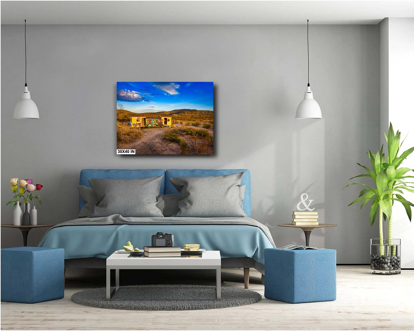 Texas Wall Art - Abandoned Trailer Wall Art Print: Unique Southwest Desert Decor on Photo Paper, Canvas, Acrylic & Metal