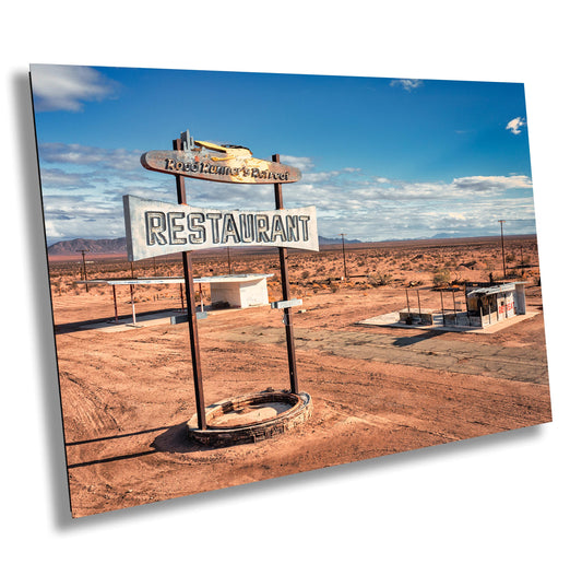 Road Runners Retreat Art Print | Iconic Route 66 Desert Americana | Mojave Desert Fine Art on Photo Paper, Canvas, Acrylic & Metal