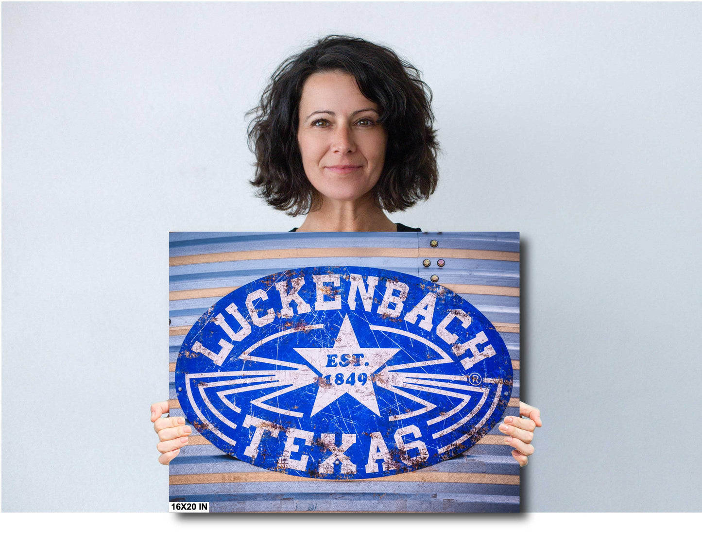 Luckenbach Texas Rustic Entrance Sign: Fine Art Print on Premium Photo Paper or Ready-to-Hang Canvas, Acrylic, or Metal