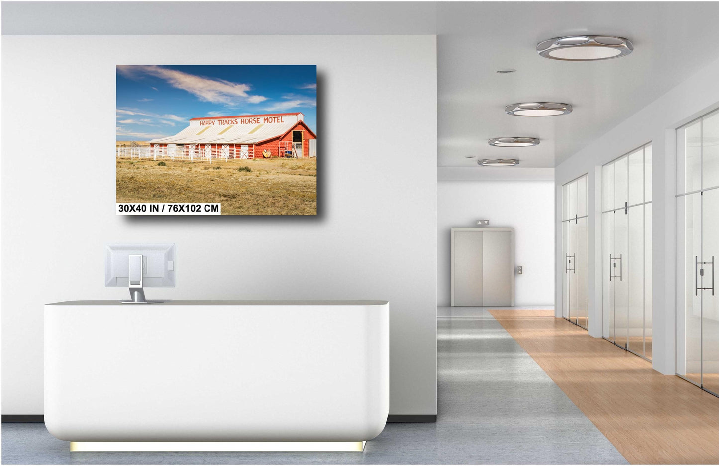 Route 66 Wall Art | Happy Tracks Horse Motel Print Amarillo TX Rustic Equestrian Western Decor Photography on Premium Paper or Canvas