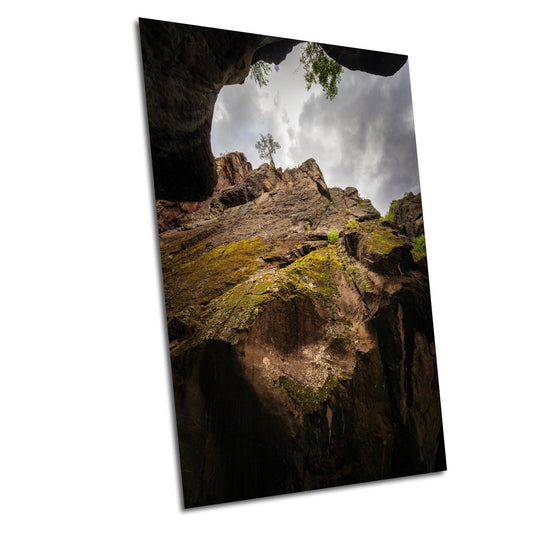 Majestic Rocky Mountain Landscape: Mossy Cliffs at Box Canon Falls, Colorado Alpine Loop Wall Art