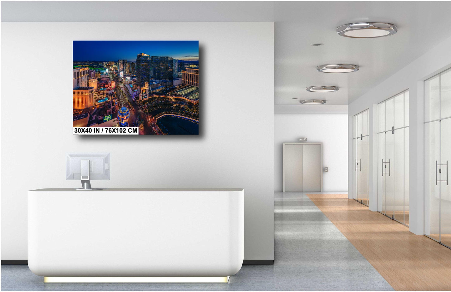Las Vegas Strip Skyline Wall Art - Aerial Photo Canvas, Metal & Acrylic Prints - Modern Home Decor, Ready to Hang