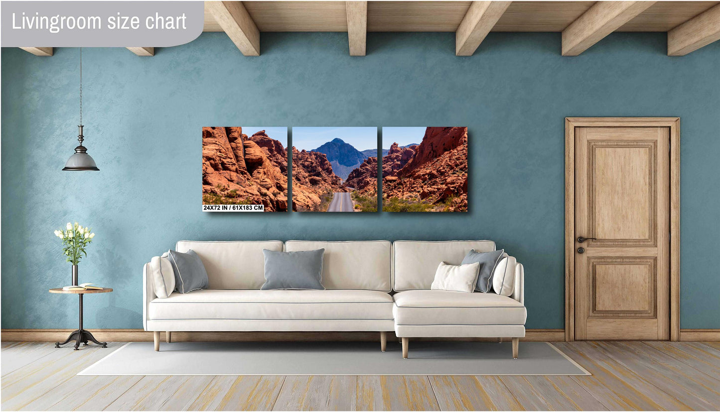 Valley of Fire Landscape Print: Vibrant Nevada Desert Scenery for Southwest Home Decor & Wall Art
