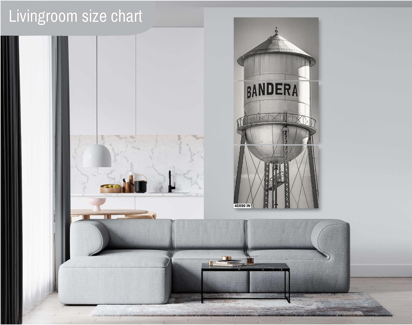 Rustic Water Tower Print: Texas Farmhouse Photo on Premium Paper & Ready-to-Hang Canvas, Unique Wall Art Décor for Home or Office