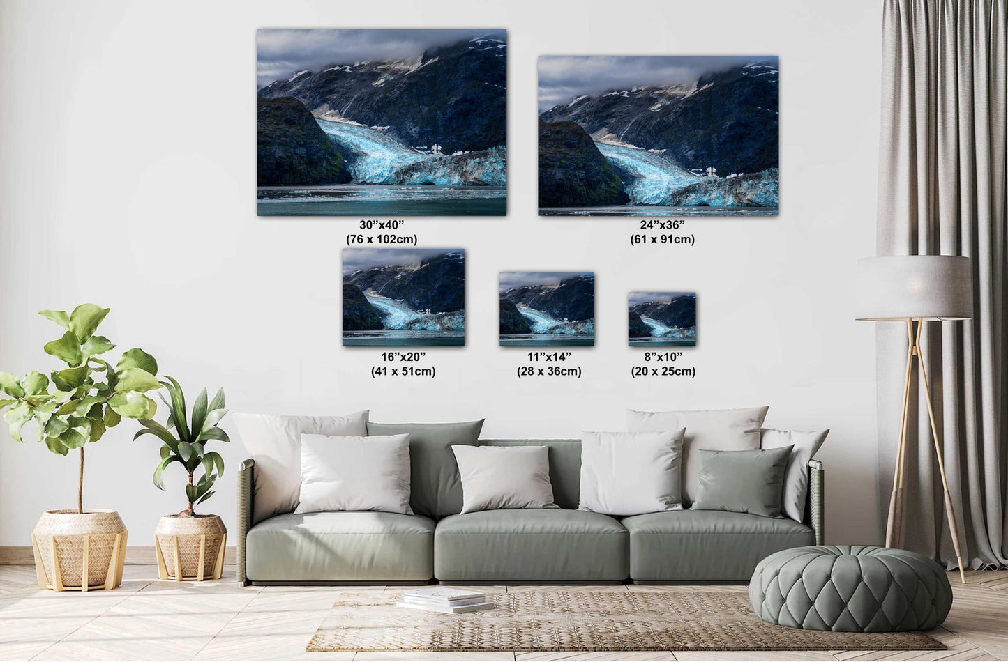 Alaska Glacier Photography: Johns Hopkins Glacier Bay National Park Art Print, Landscape Decor for Home & Office