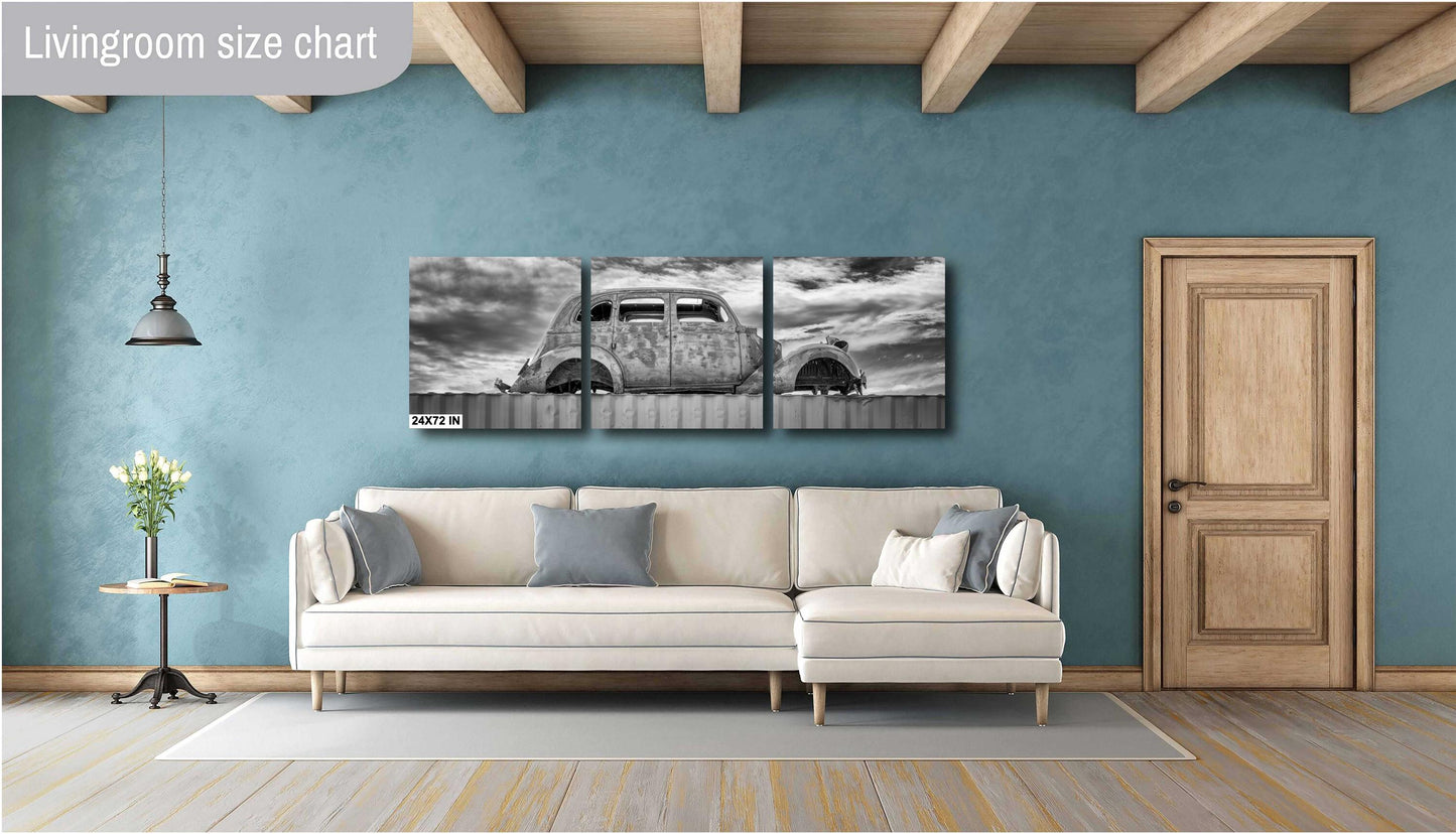 Vintage 1936 Business Sedan at a Junkyard in Yucca, Arizona: Fine Art Photography Print on Premium Photo Paper or Ready-to-Hang Canvas