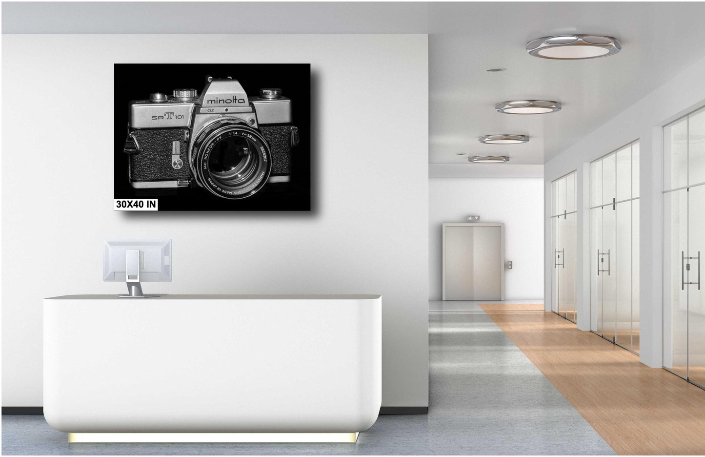 Minolta Camera B&W Photography Print - Premium Wall Decor on Photo Paper, Canvas, Acrylic, and Metal - High Quality Decor