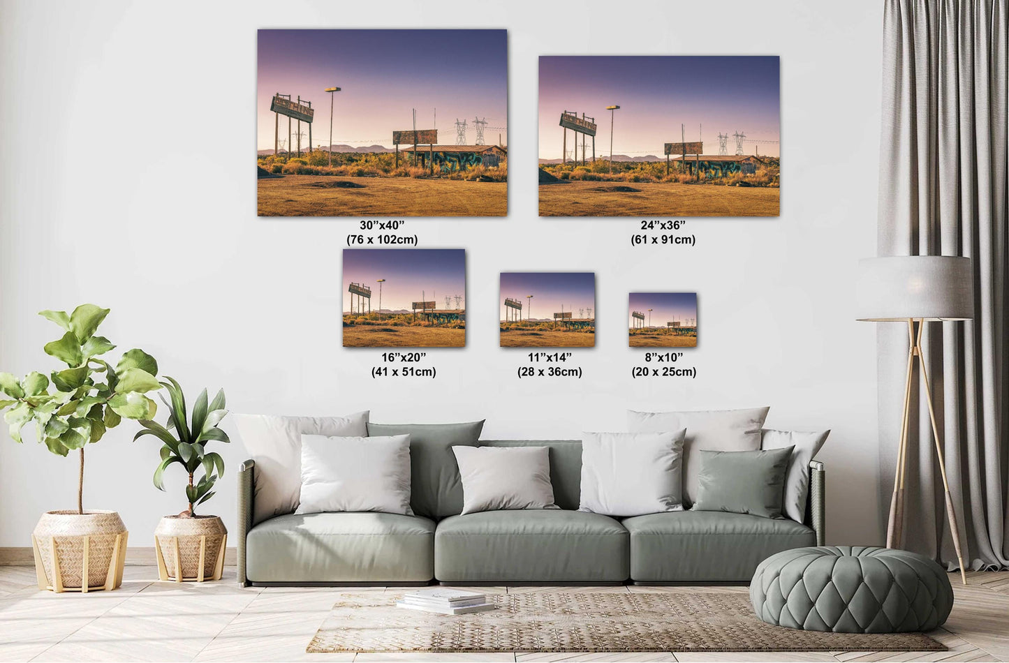 Desert Wall Art - Abandoned Gas Station at Sunset Photo | Nothing AZ Ghost Town Print on Premium Paper, Canvas, Acrylic & Metal