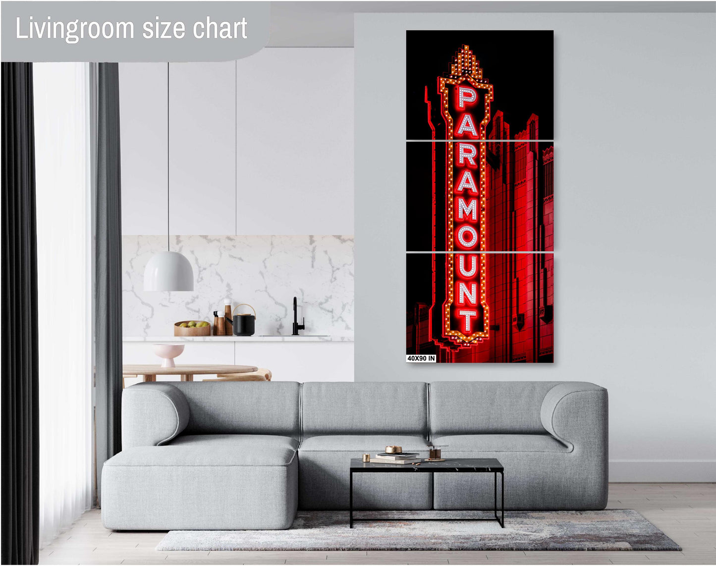 Movie Theater Wall Art - Paramount Theater Neon Sign | Historic 1932 Art Deco Cinema in Amarillo | Fine Photo Paper & Ready-to-Hang Canvas