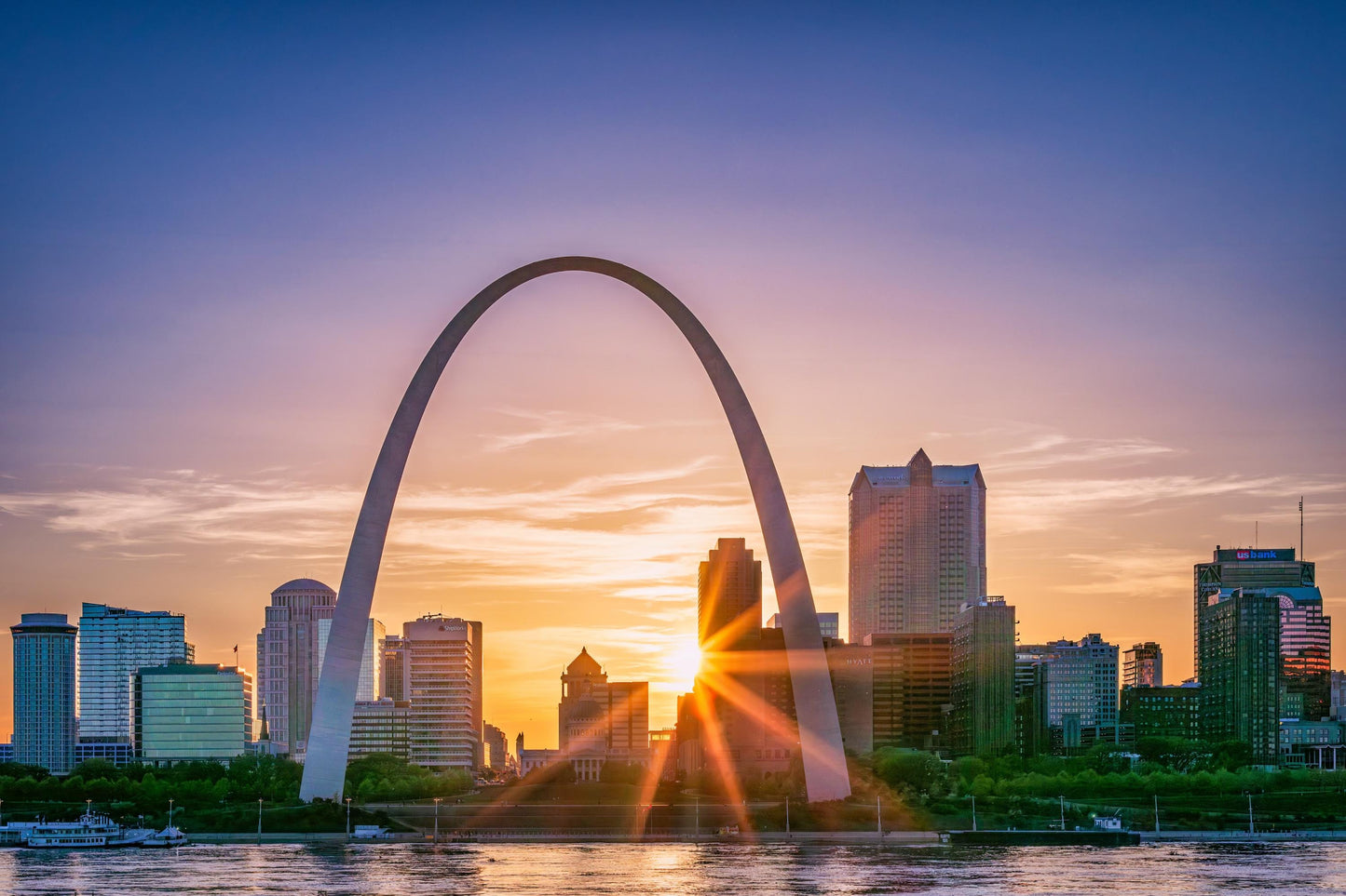 Gateway Arch Sunset Photography | St. Louis Skyline Wall Art Print - Large Size on Canvas, Metal & More