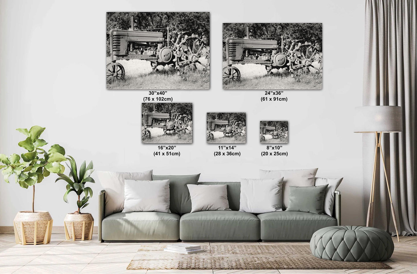 Farmhouse Wall Art - Photograph of Vintage Tractor | Rustic Farmhouse Wall Art Print | Available in Paper, Canvas, Acrylic & Metal