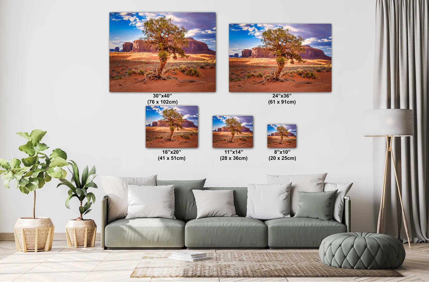 Monument Valley Poster - Gnarled Juniper Tree, Arizona Landscape Photo on Canvas, Metal, Acrylic & Photo Paper Decor