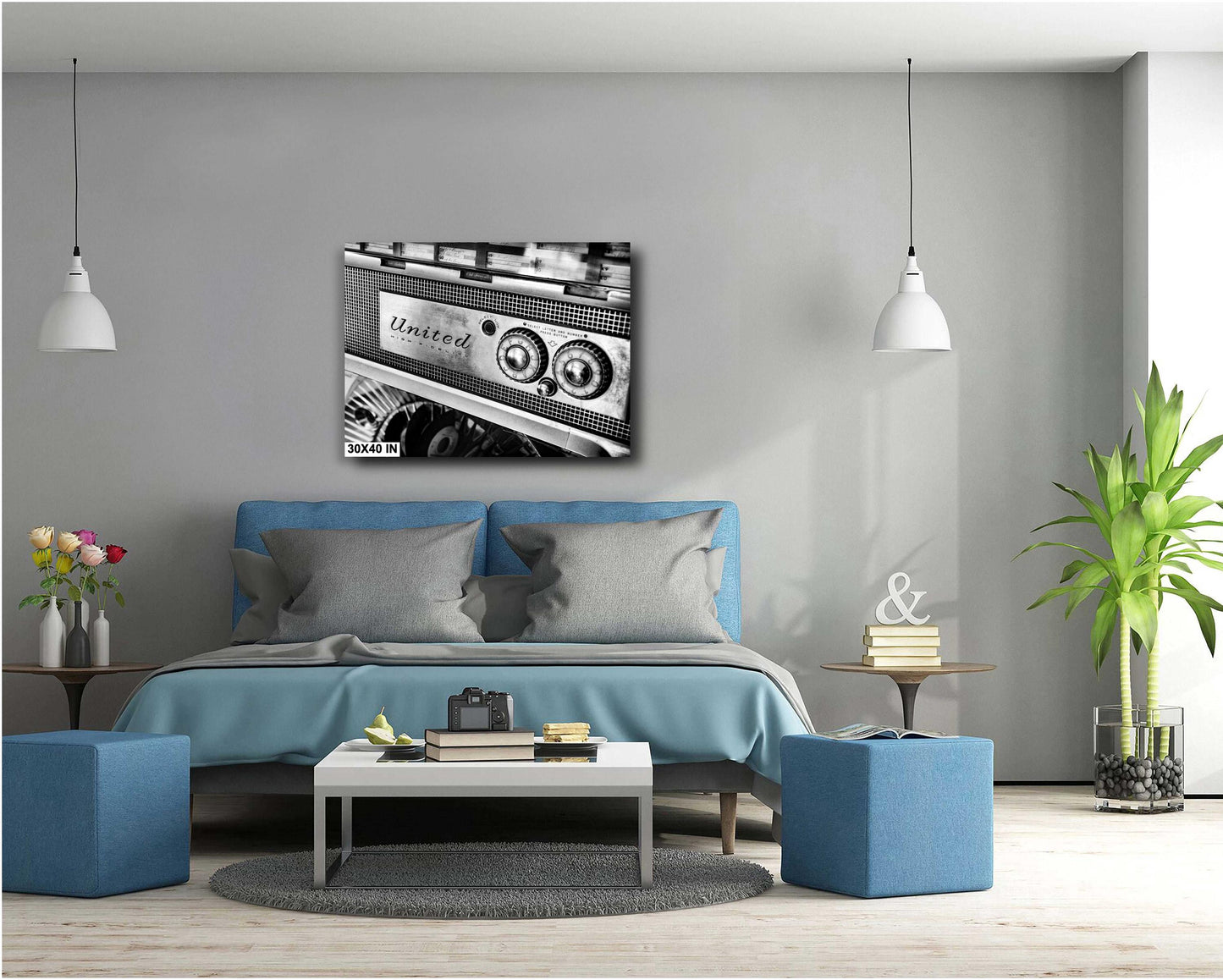 Classic Route 66 Diner Jukebox Photography Wall Art Print | Premium Paper, Canvas, Acrylic & Metal Decor