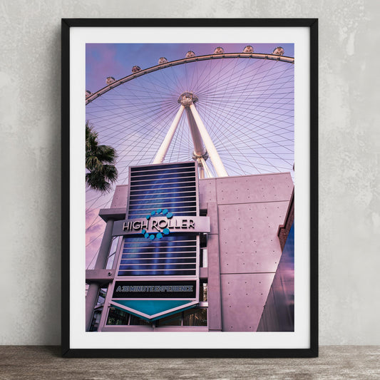 Las Vegas High Roller Wall Art – Vibrant Vegas Skyline Art on Premium Photo Paper
