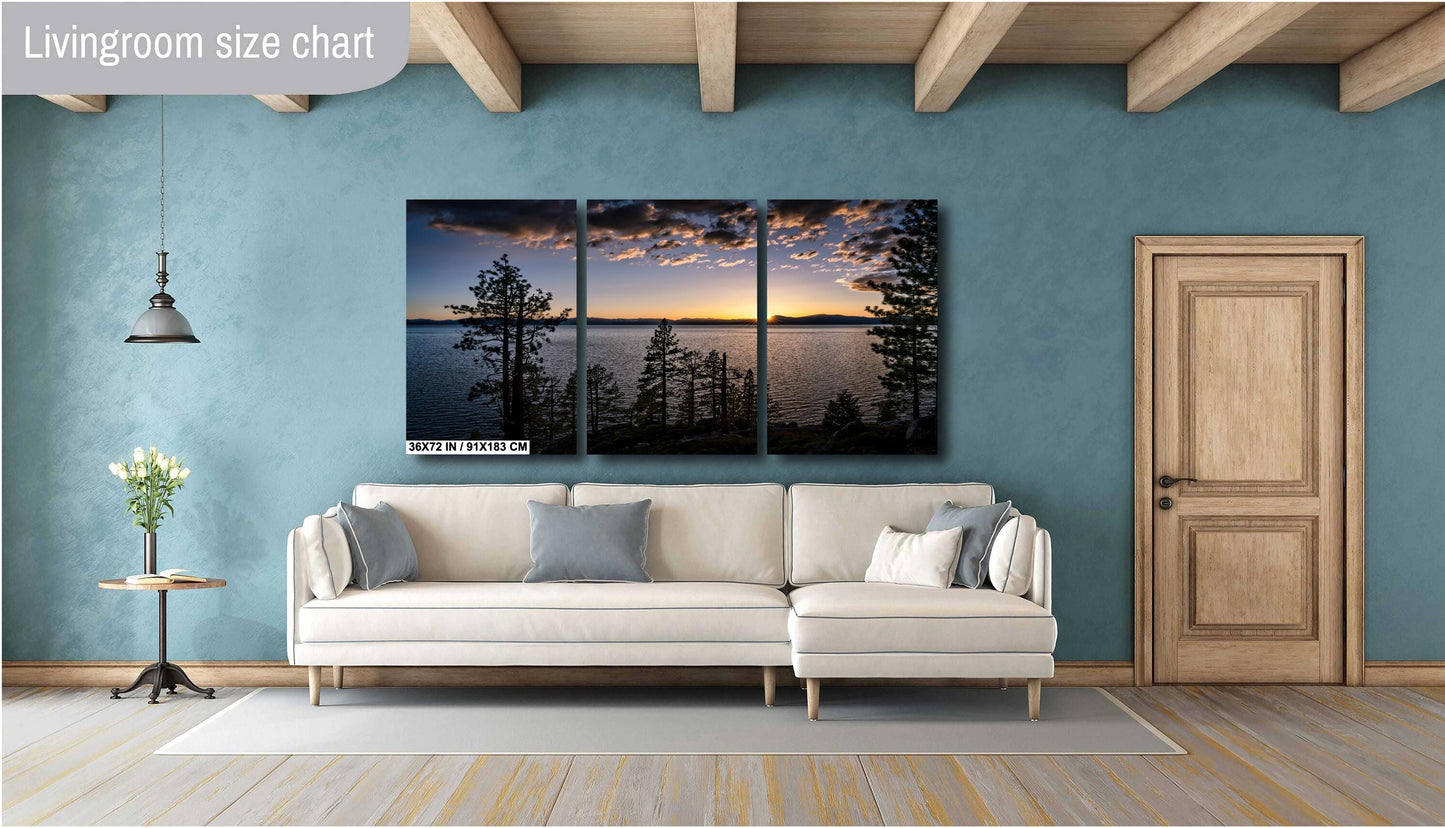 Lake Tahoe Print - Sunset Fine Art Photograph on Photo Paper, Canvas & Metal – Nevada / California Landscape Wall Decor, Mountain Home Gift