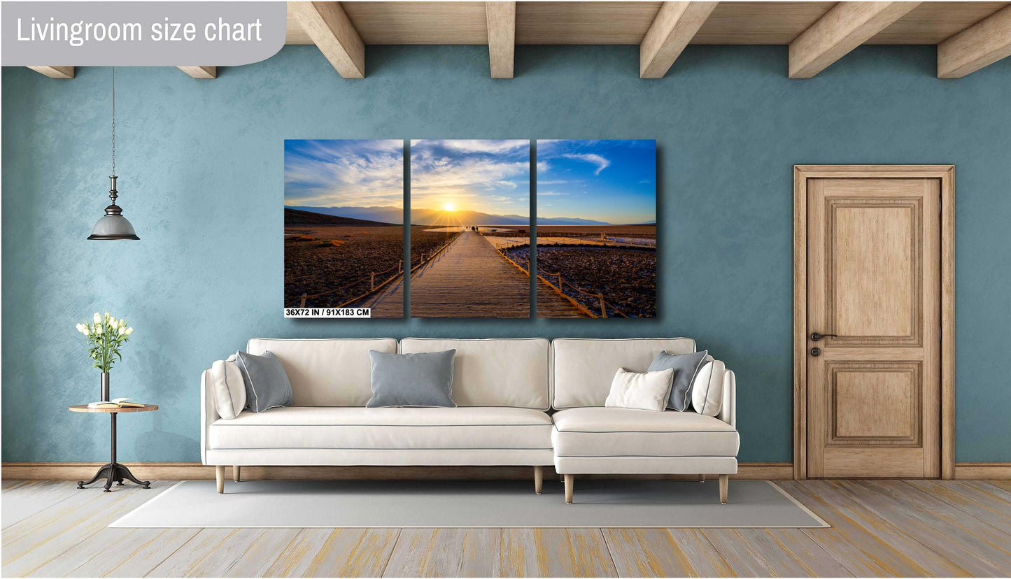 National Park Wall Art - Badwater Basin Death Valley Boardwalk Print, Modern Nature Photography, Premium Quality Home Decor
