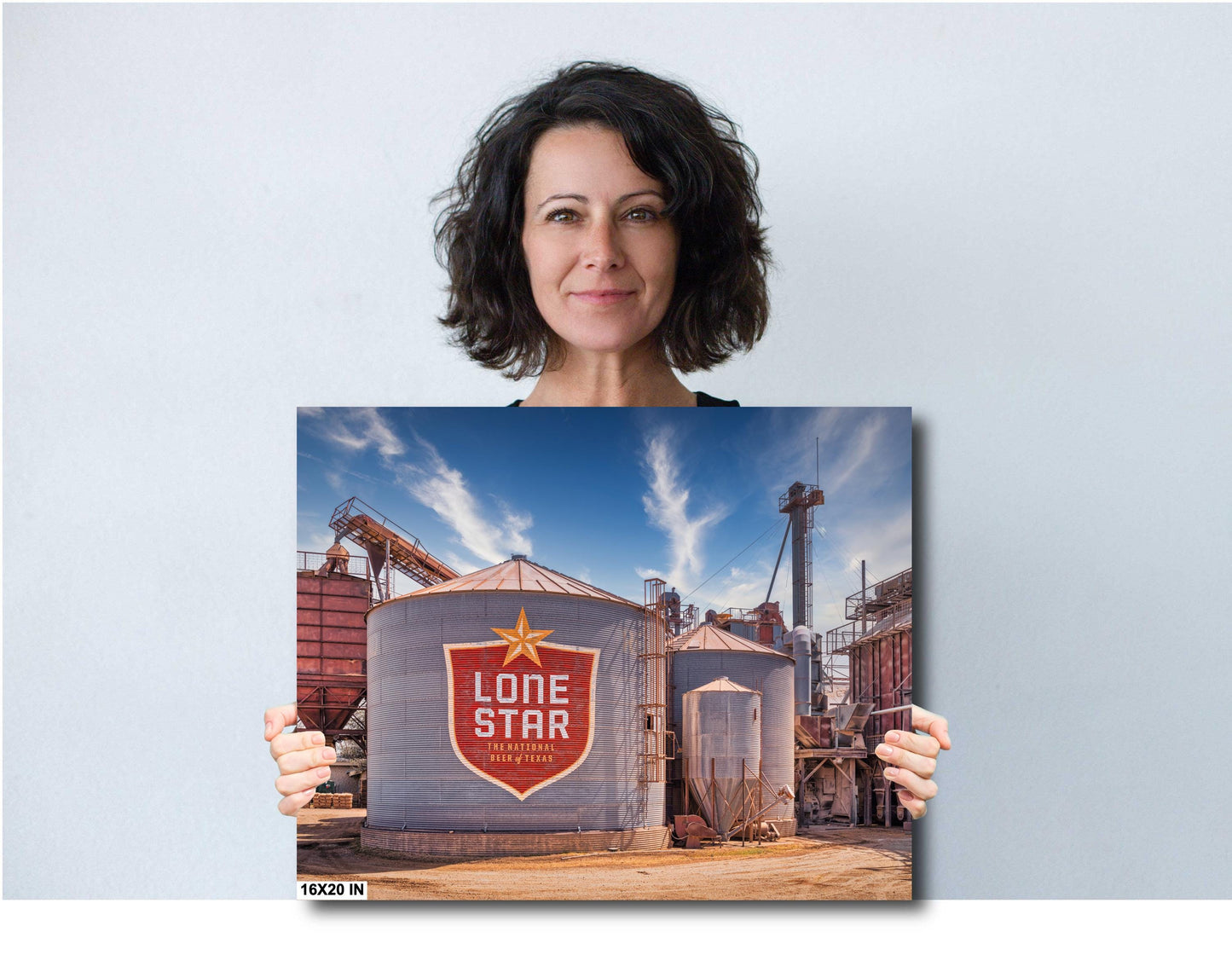 Texas Wall Art | Luckenbach Texas Lone Star Beer Poster on Premium Photo Paper & Ready-to-Hang Canvas, Acrylic, or Metal