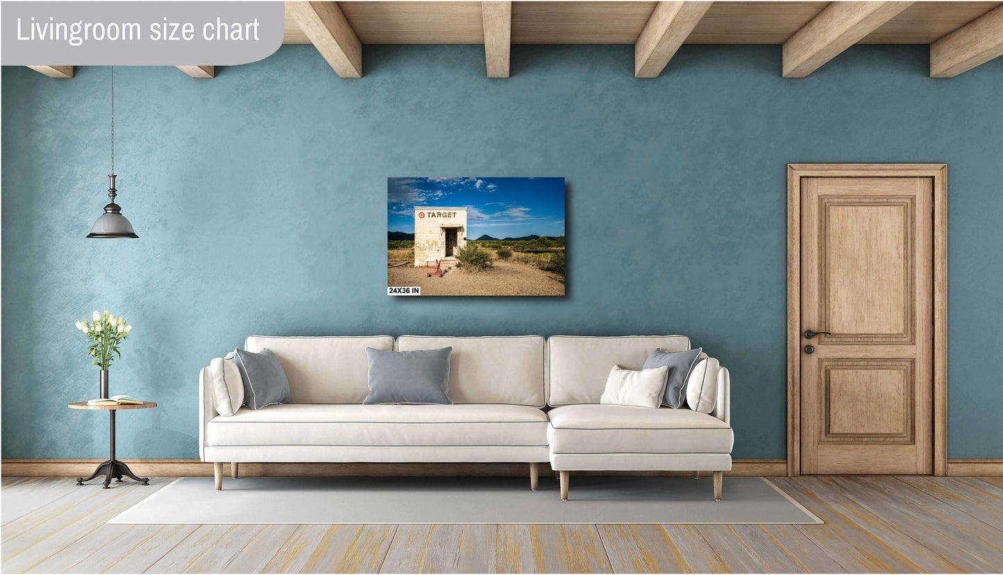 Quirky West Texas Roadside Art Print: Target Store Installation Photography, Marfa Fashion Store Parody Decor, Unique Wall Art