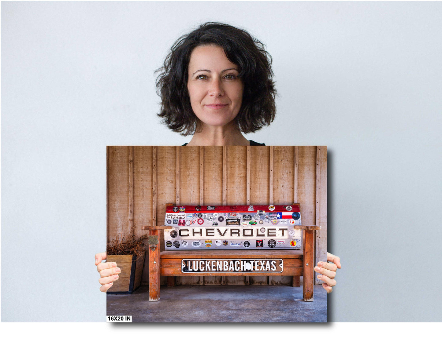 Luckenbach Texas Bench Fine Art Print on Premium Photo Paper or Ready-to-Hang Canvas & Metal Décor