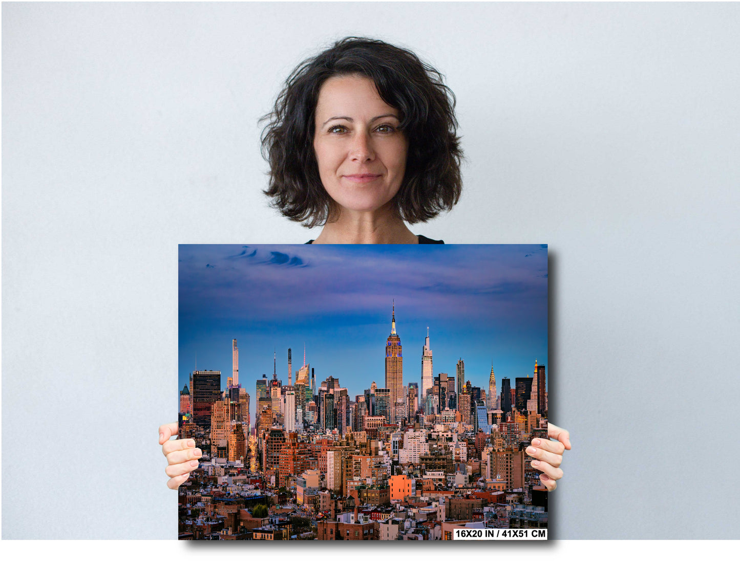 NYC Skyline at Dusk: Midtown Manhattan & Times Square Panoramic Photo Print - Cityscape Wall Art, Urban Decor, NY Gift