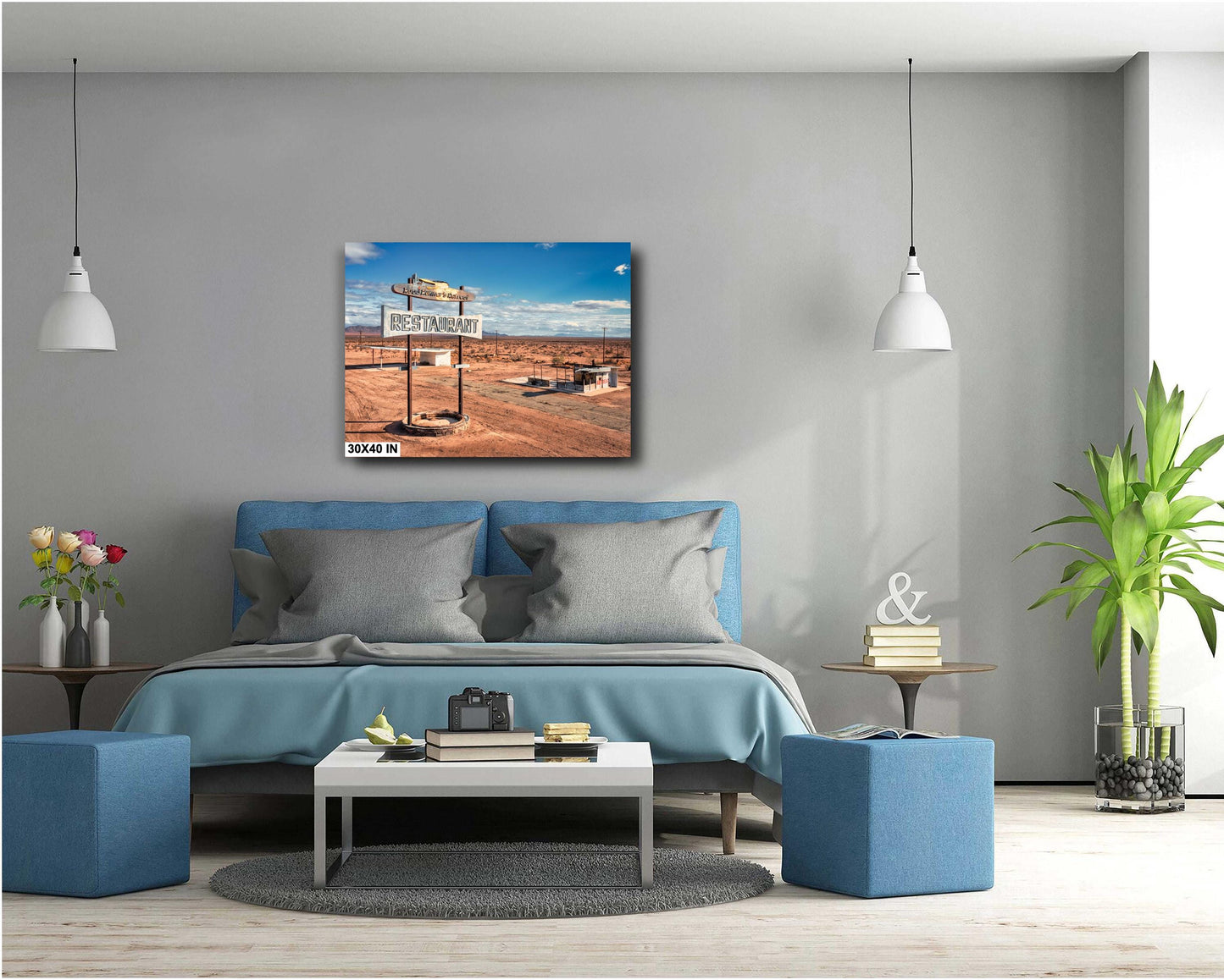 Road Runners Retreat Art Print | Iconic Route 66 Desert Americana | Mojave Desert Fine Art on Photo Paper, Canvas, Acrylic & Metal