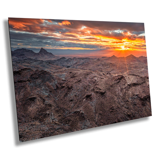 Golden Sunset Arizona Sidewinder Print | Route 66 Black Mountains Fine Art Landscape Decor