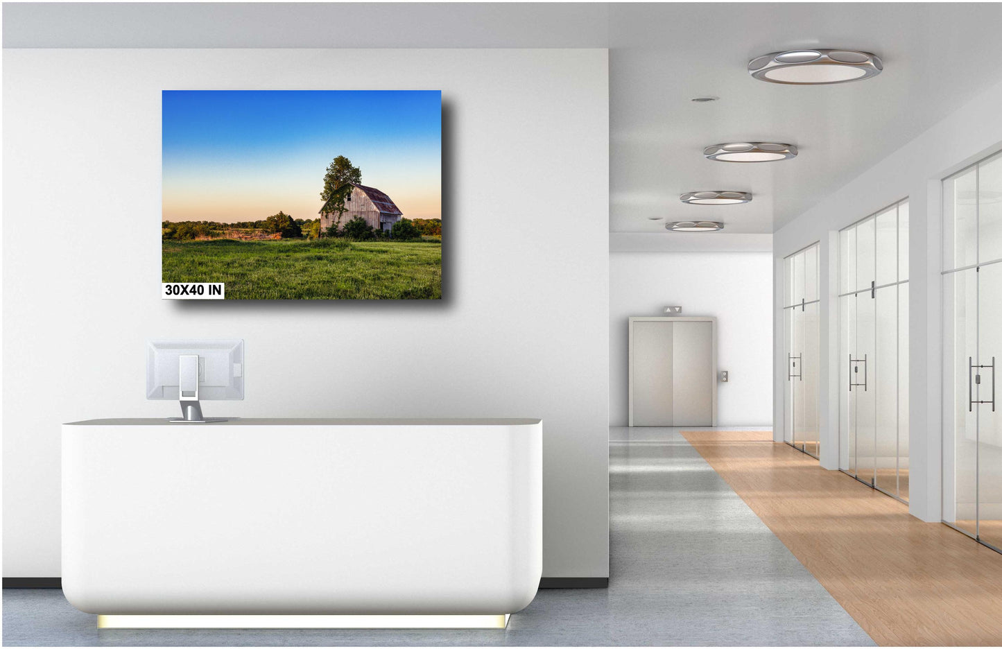 Rustic Barn Photography: Farmhouse Wall Decor Print on Canvas, Paper, Acrylic, or Metal - Rural Landscape Art