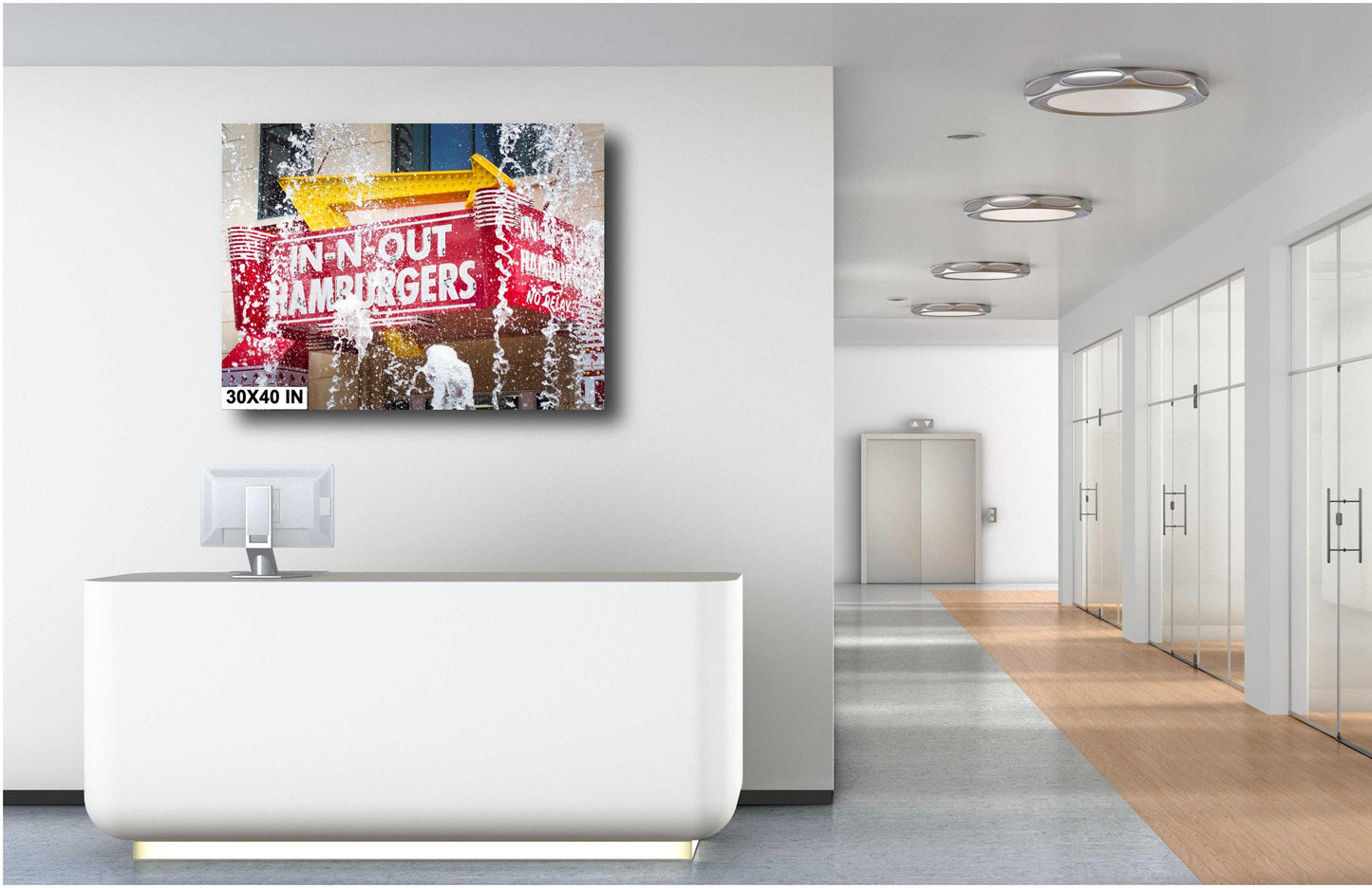 Las Vegas In-N-Out Burger Wall Art | Vibrant Urban Landscape Print on Premium Photo Paper, Canvas, Acrylic & Metal