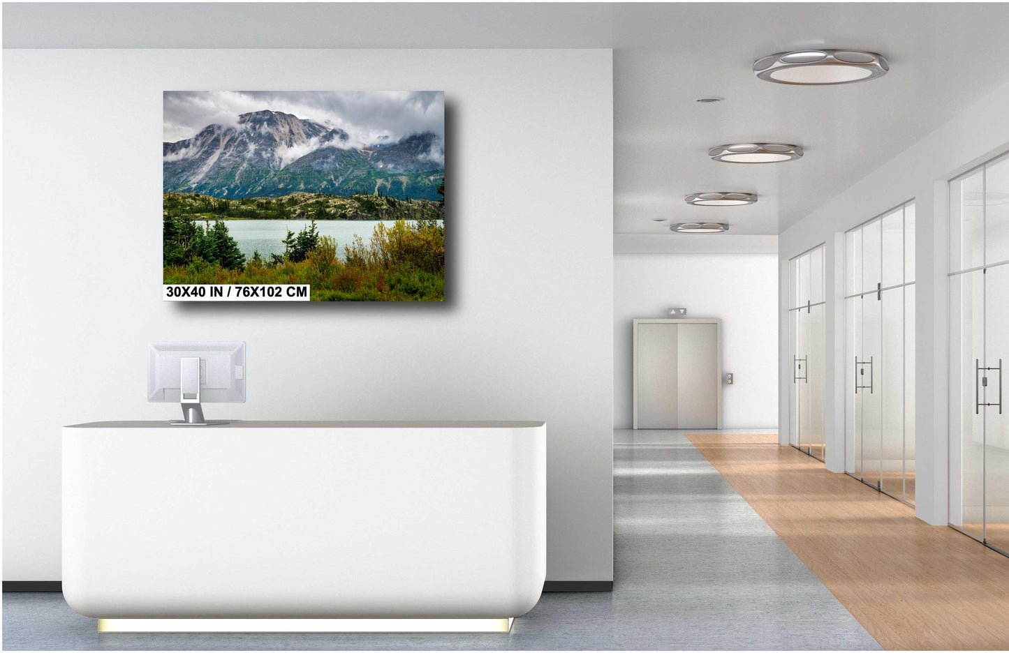 Bernard Lake Art Print - Fraser Alaska Landscape | White Pass & Yukon Railway Fine Art Decor for Your Home