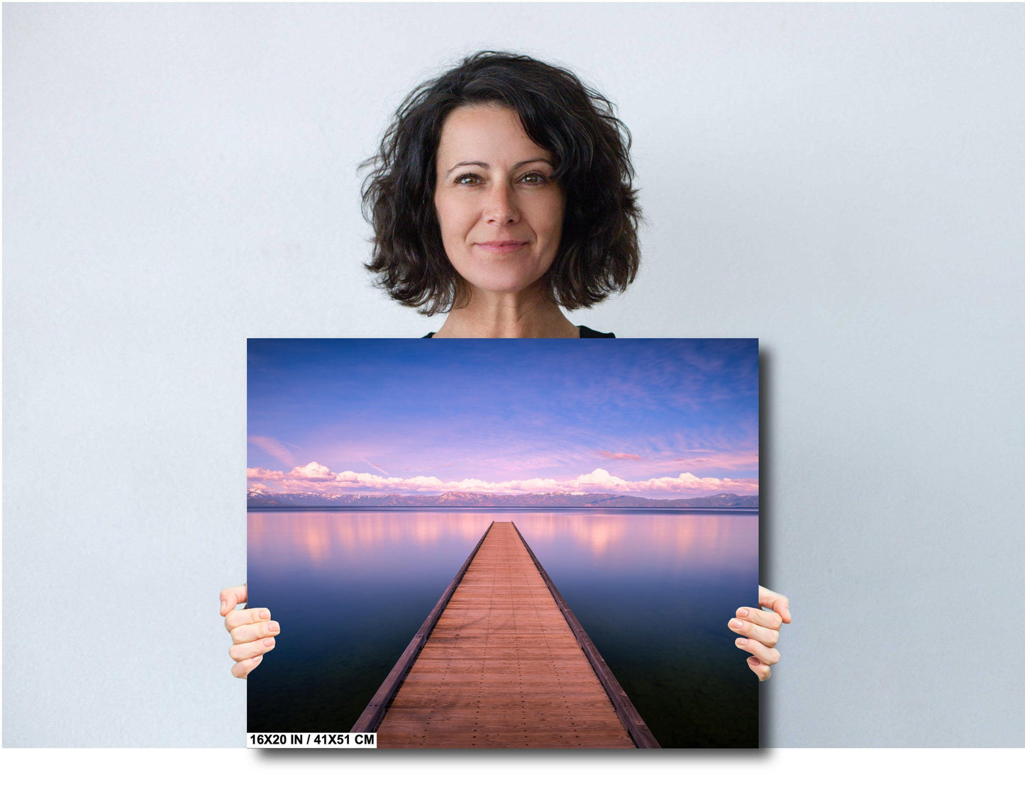 Lake Tahoe Serene Pier Decor - Sunset Fine Art Print on Photo Paper, Canvas & Metal - California Landscape Wall Decor