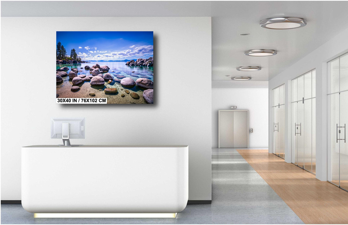 Lake Tahoe Print - Real Photo of Rocks at Sand Harbor State Park Wall Art on Canvas, Acrylic, Metal & Photo Paper - Nevada Photography Decor