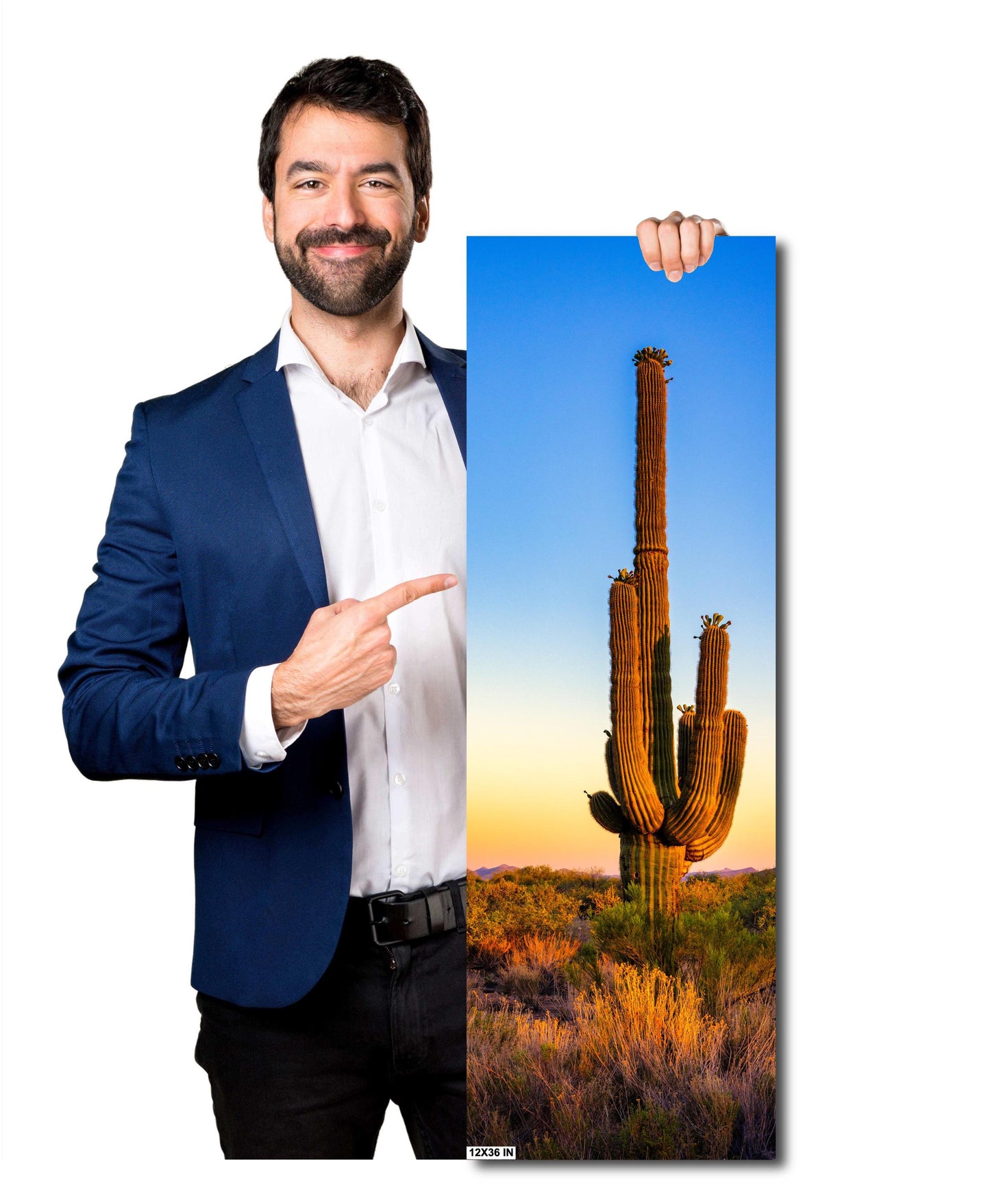 Desert Wall Decor - Arizona Desert Landscape Print: Saguaro Cactus Wall Art, Boho Wilderness Poster for Southwestern Decor