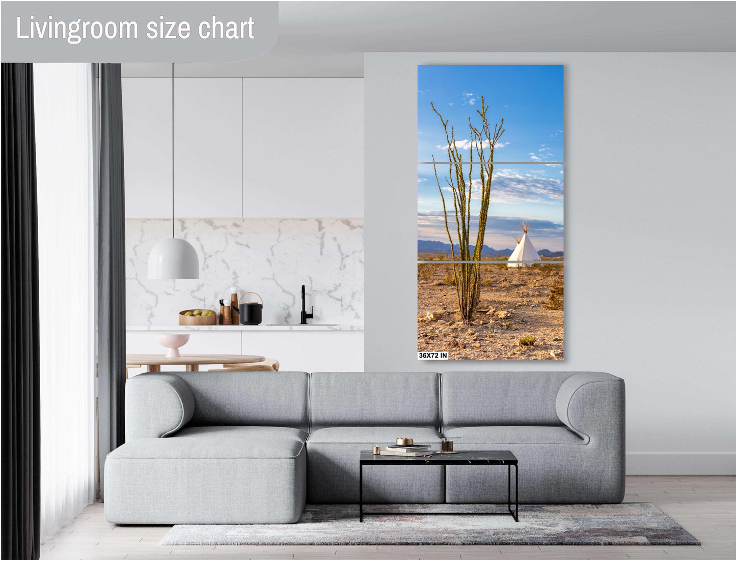 Terlingua Texas Ocotillo Tipi Print - Desert Landscape Photography Wall Art for Southwestern Home Decor
