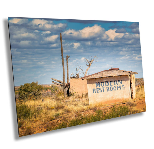 Route 66 Modern Restroom Photo - Endee, New Mexico Canvas Wall Art Decor for Bathroom, Vintage Route 66 Sign Print