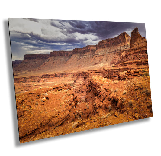 Photograph of Moab Red Rock Canyon Landscape | Utah Desert Wall Art Print | Premium Photo Paper, Canvas, Acrylic, Metal